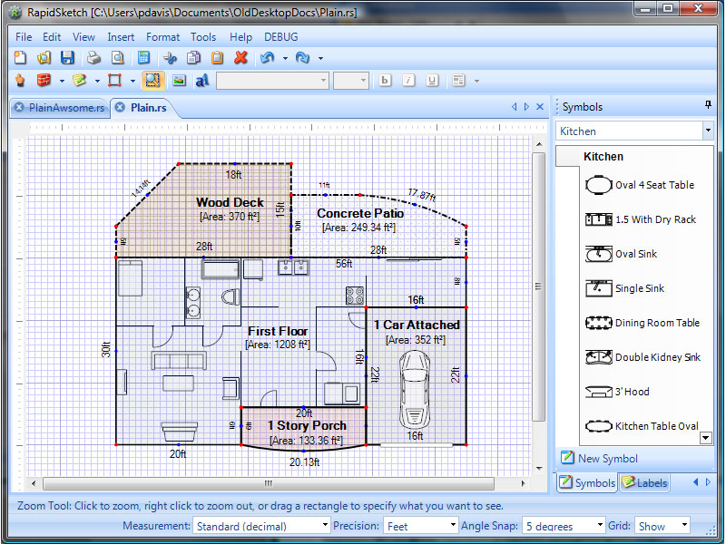 Click to view RapidSketch-Floor Plan & Area Calculator 2.3 screenshot